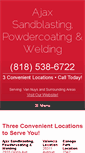 Mobile Screenshot of ajaxweldingsandblasting.net